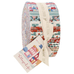 Tilda Village Life Fabric Roll, 2,5 in strips, 40 pcs 2 of each design Oct. 2026