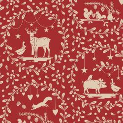 Tilda 110 Merry Little Christmas Paperscenes Burgundy July 2027