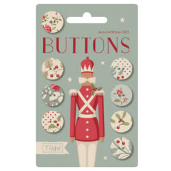 Tilda Merry Little Christmas Buttons 0,63 in (16mm) 8 pcs July 2027