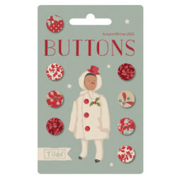 Tilda Merry Little Christmas Buttons 0,47 in (12mm) 8 pcs July 2027